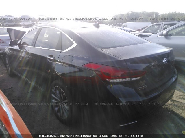 KMHGN4JE1GU130742 - 2016 HYUNDAI GENESIS 3.8L BLACK photo 3