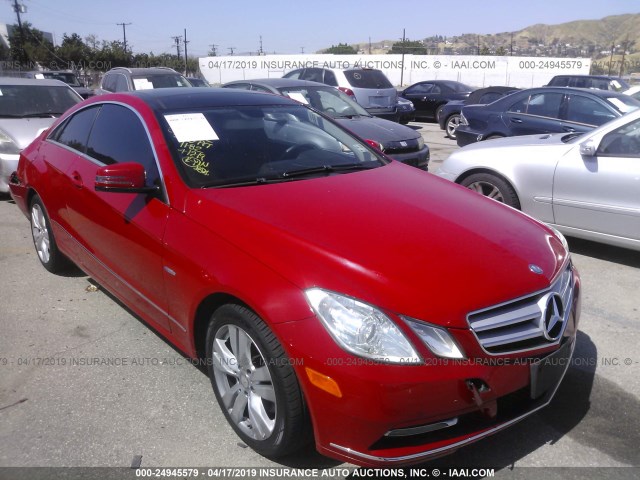 WDDKJ5KB5CF177927 - 2012 MERCEDES-BENZ E 350 RED photo 1
