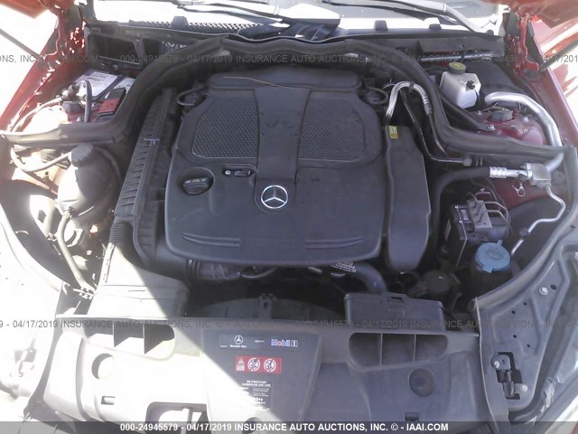 WDDKJ5KB5CF177927 - 2012 MERCEDES-BENZ E 350 RED photo 10