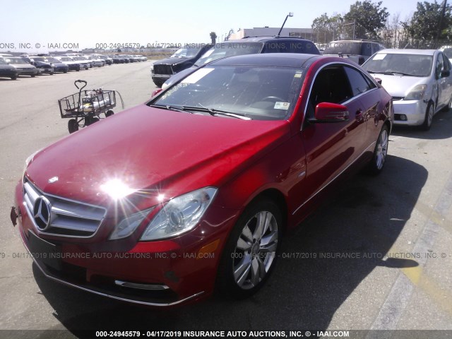 WDDKJ5KB5CF177927 - 2012 MERCEDES-BENZ E 350 RED photo 2