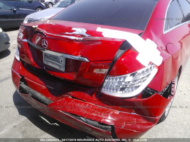 WDDKJ5KB5CF177927 - 2012 MERCEDES-BENZ E 350 RED photo 6