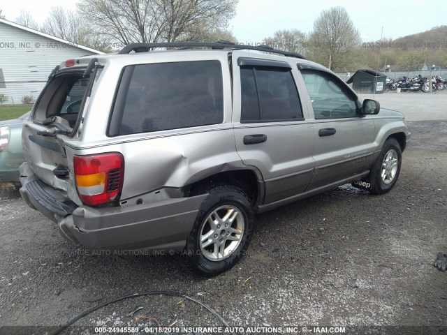 1J4GW48S44C317949 - 2004 JEEP GRAND CHEROKEE LAREDO/COLUMBIA/FREEDOM SILVER photo 4