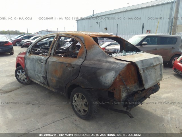 KL1TD56E89B358067 - 2009 CHEVROLET AVEO LS/LT RED photo 3