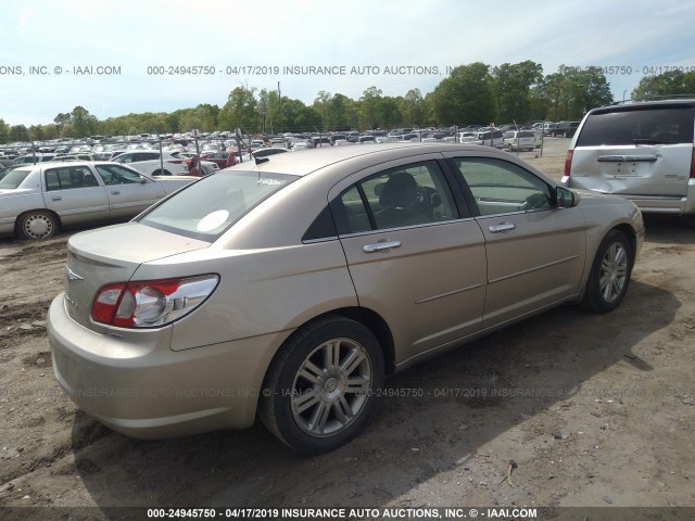 1C3LC66M08N104928 - 2008 CHRYSLER SEBRING LIMITED TAN photo 4