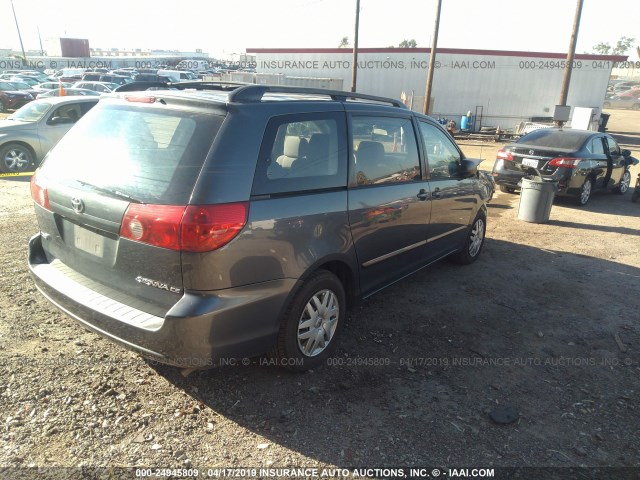 5TDZK23C17S090804 - 2007 TOYOTA SIENNA CE/LE GRAY photo 4