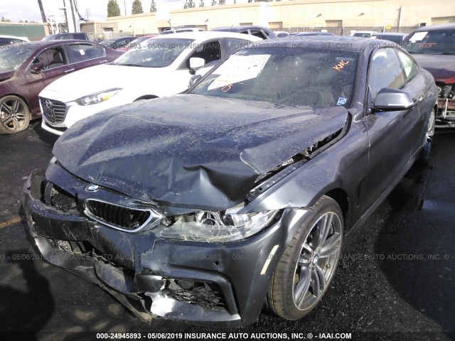 WBA3R1C53FK193271 - 2015 BMW 435 I GRAY photo 2