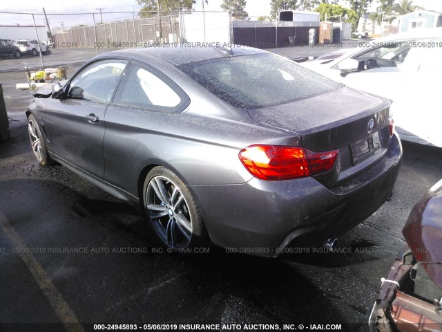 WBA3R1C53FK193271 - 2015 BMW 435 I GRAY photo 3