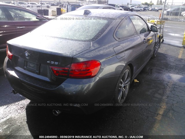 WBA3R1C53FK193271 - 2015 BMW 435 I GRAY photo 4