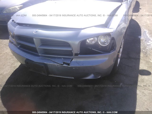 2B3KA43R47H842855 - 2007 DODGE CHARGER SE/SXT SILVER photo 6