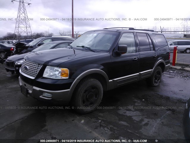 1FMFU18L63LB72342 - 2003 FORD EXPEDITION EDDIE BAUER BLACK photo 2