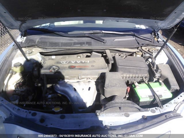 4T1BE46K47U624750 - 2007 TOYOTA CAMRY NEW GENERAT CE/LE/XLE/SE BLUE photo 10