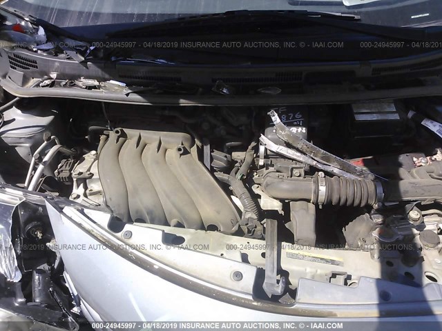 3N1CE2CP9FL370039 - 2015 NISSAN VERSA NOTE S/S PLUS/SV/SL/SR SILVER photo 10