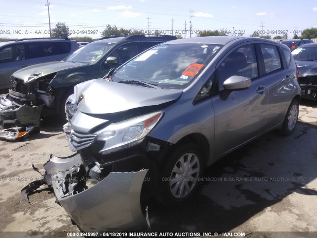 3N1CE2CP9FL370039 - 2015 NISSAN VERSA NOTE S/S PLUS/SV/SL/SR SILVER photo 2