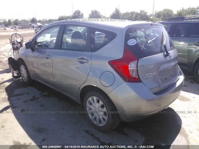 3N1CE2CP9FL370039 - 2015 NISSAN VERSA NOTE S/S PLUS/SV/SL/SR SILVER photo 3