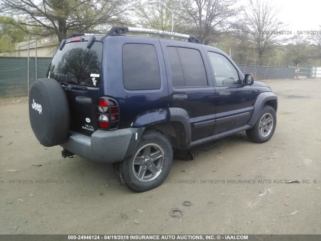1J4GL38K16W187777 - 2006 JEEP LIBERTY RENEGADE Dark Blue photo 4
