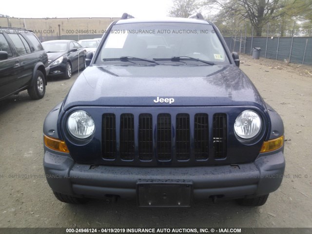 1J4GL38K16W187777 - 2006 JEEP LIBERTY RENEGADE Dark Blue photo 6