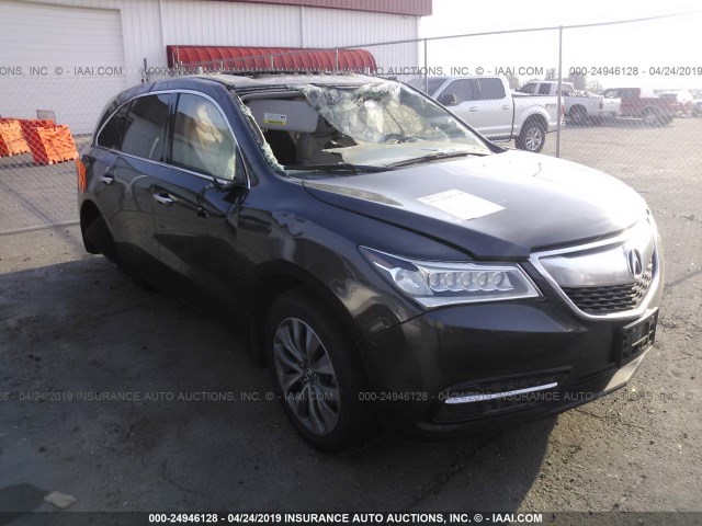 5FRYD3H46EB005422 - 2014 ACURA MDX TECHNOLOGY GRAY photo 1