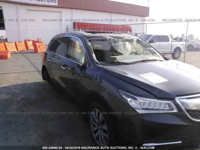 5FRYD3H46EB005422 - 2014 ACURA MDX TECHNOLOGY GRAY photo 6