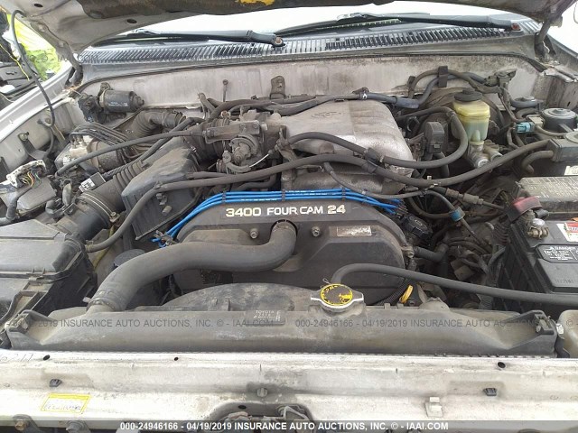 JT3HN86R6Y0324286 - 2000 TOYOTA 4RUNNER SR5 SILVER photo 10