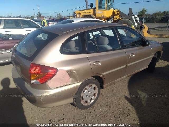 KNADC163626080014 - 2002 KIA RIO CINCO GOLD photo 4