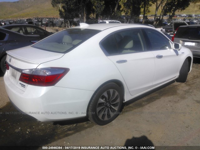 1HGCR6F71FA003195 - 2015 HONDA ACCORD HYBRID/TOURING WHITE photo 4