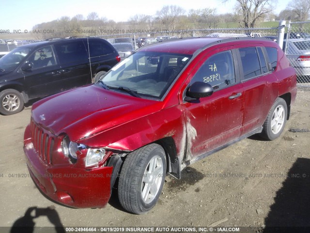 1J8FF47B69D188772 - 2009 JEEP COMPASS SPORT RED photo 2