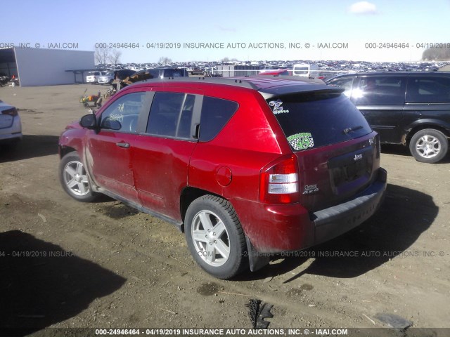 1J8FF47B69D188772 - 2009 JEEP COMPASS SPORT RED photo 3