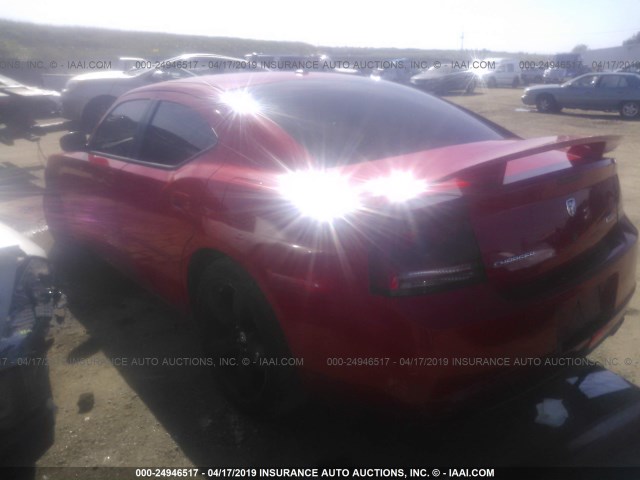 2B3LA73W67H652373 - 2007 DODGE CHARGER SRT-8 RED photo 3