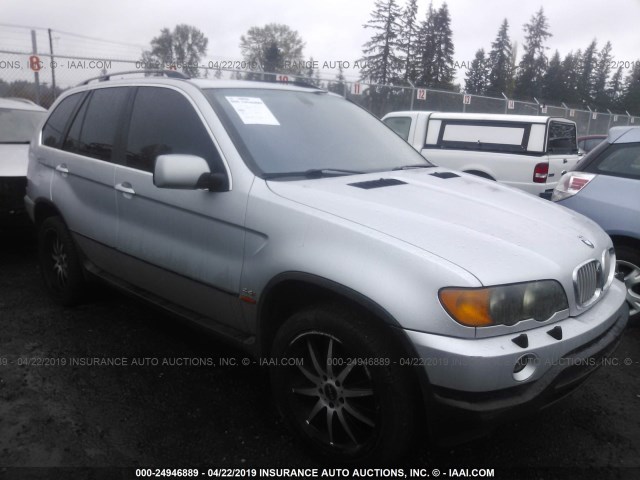 WBAFB33591LH13279 - 2001 BMW X5 4.4I SILVER photo 1