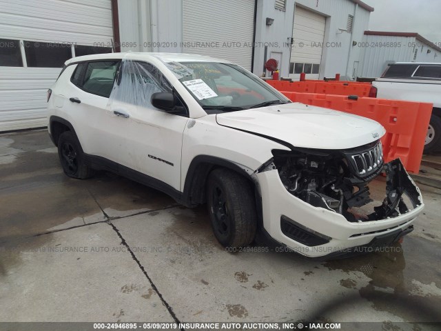 3C4NJCAB6JT263313 - 2018 JEEP COMPASS SPORT WHITE photo 1