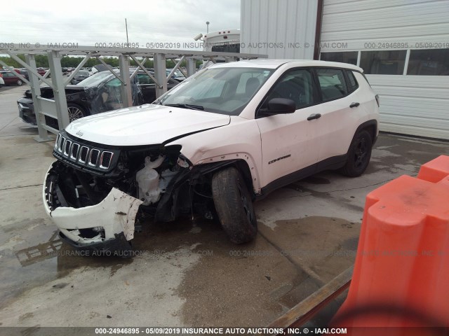 3C4NJCAB6JT263313 - 2018 JEEP COMPASS SPORT WHITE photo 2