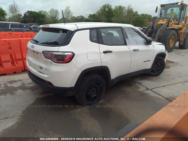 3C4NJCAB6JT263313 - 2018 JEEP COMPASS SPORT WHITE photo 4