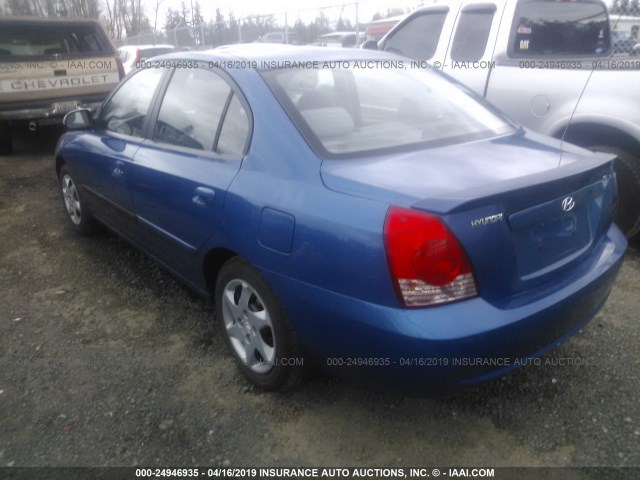 KMHDN46D06U270427 - 2006 HYUNDAI ELANTRA GLS/GT/LIMITED BLUE photo 3