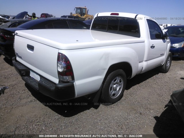 5TENX4CN5AZ739043 - 2010 TOYOTA TACOMA WHITE photo 4