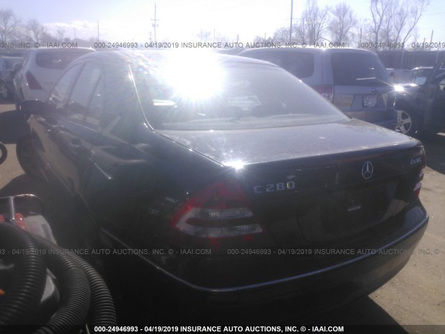 WDBRF92H67F887560 - 2007 MERCEDES-BENZ C 280 4MATIC BLACK photo 2