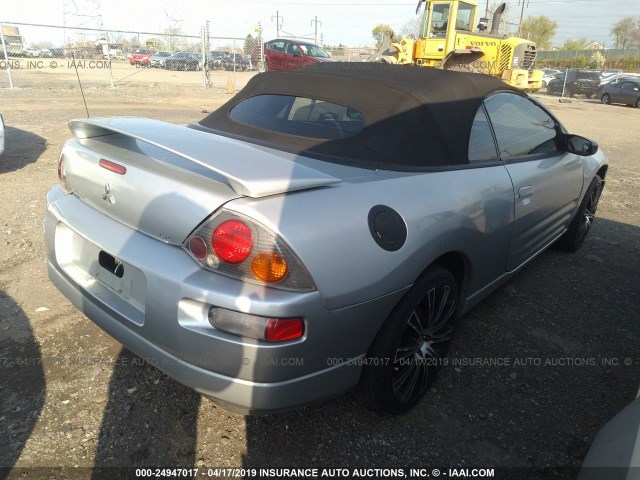 4A3AE45G54E112897 - 2004 MITSUBISHI ECLIPSE SPYDER GS SILVER photo 4