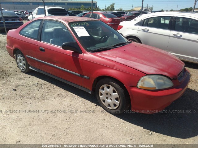 1HGEJ6122WL084336 - 1998 HONDA CIVIC DX RED photo 1