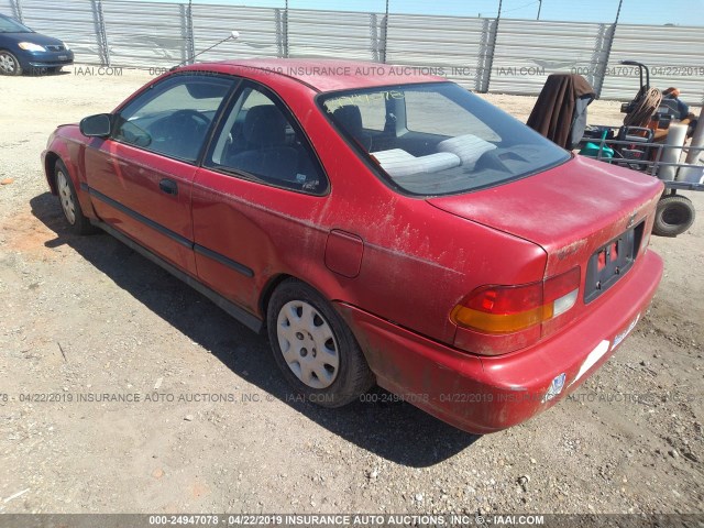 1HGEJ6122WL084336 - 1998 HONDA CIVIC DX RED photo 3