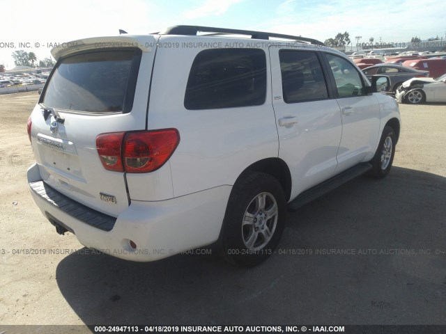 5TDZY5G15FS059854 - 2015 TOYOTA SEQUOIA SR5 WHITE photo 4