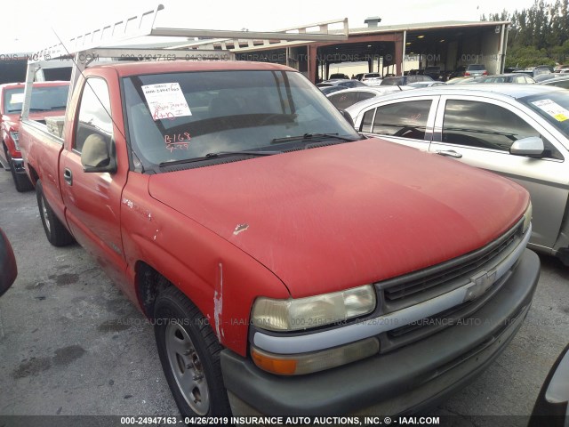 1GCEC14W6YE282435 - 2000 CHEVROLET SILVERADO C1500 RED photo 1