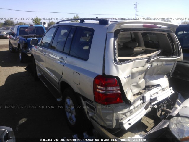 JTEHF21A820068615 - 2002 TOYOTA HIGHLANDER LIMITED BEIGE photo 3