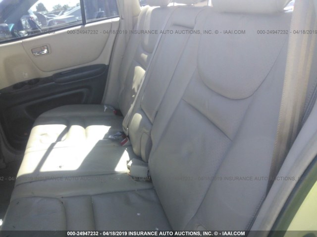 JTEHF21A820068615 - 2002 TOYOTA HIGHLANDER LIMITED BEIGE photo 8