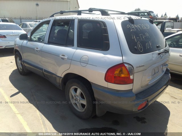 KM8SC13D72U299398 - 2002 HYUNDAI SANTA FE GLS/LX GRAY photo 3