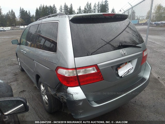 5FNRL38687B139426 - 2007 HONDA ODYSSEY EXL BLUE photo 3