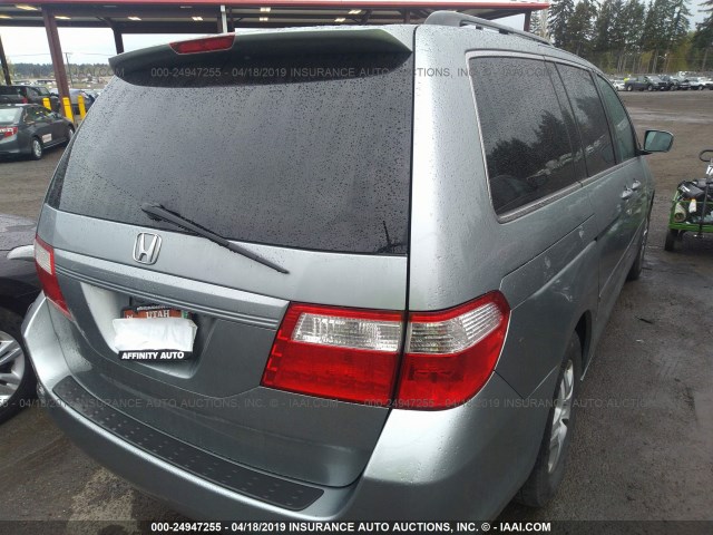 5FNRL38687B139426 - 2007 HONDA ODYSSEY EXL BLUE photo 4