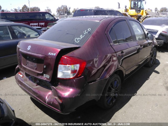 JS2YC5A27B6302351 - 2011 SUZUKI SX4 LE MAROON photo 4