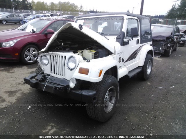 1J4FY49S0XP453934 - 1999 JEEP WRANGLER / TJ SAHARA WHITE photo 2