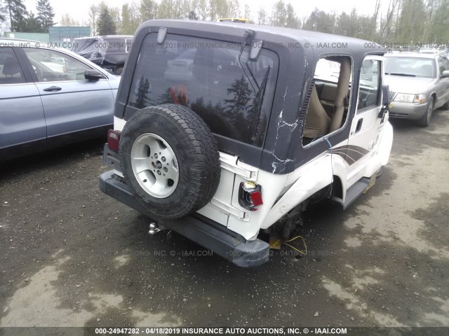 1J4FY49S0XP453934 - 1999 JEEP WRANGLER / TJ SAHARA WHITE photo 4