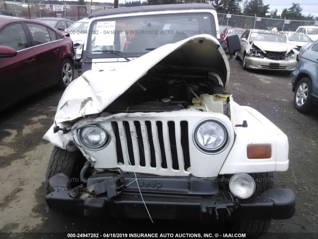 1J4FY49S0XP453934 - 1999 JEEP WRANGLER / TJ SAHARA WHITE photo 6