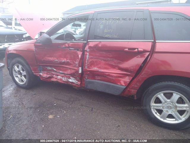 2A4GM68496R667798 - 2006 CHRYSLER PACIFICA TOURING MAROON photo 6